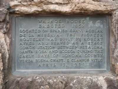 Washoe House Marker. Click for full size. Washoe House Marker image. Click for full size.