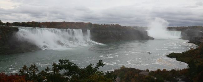 Niagara Falls is comprised of the American Falls, Bridal Veil Falls, and Horseshoe Falls image. Click for full size.