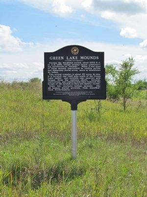 Green Lake Mounds Marker. Click for full size. Green Lake Mounds Marker image. Click for full size.