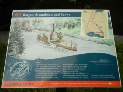 Barges, Steamboats and Scows Marker image. Click for full size.