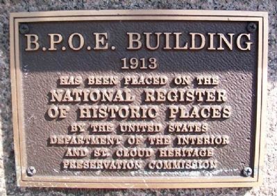 B.P.O.E. Building NRHP Marker image. Click for full size.