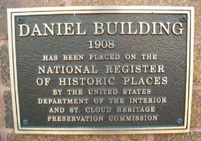 Daniel Building NRHP Marker image. Click for full size.