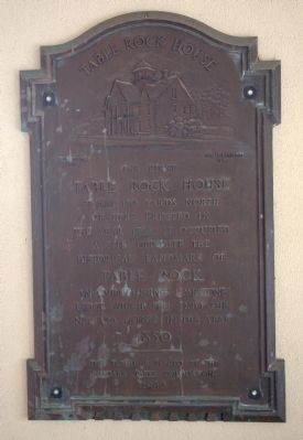 Table Rock House Marker. Click for full size. Table Rock House Marker image. Click for full size.