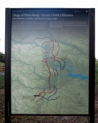 Seige of Petersburg—Grant's Fifth Offensive Marker image. Click for full size.