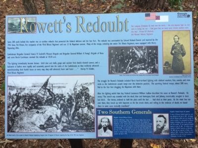 Rowett's Redoubt Marker. Click for full size. Rowett's Redoubt Marker image. Click for full size.