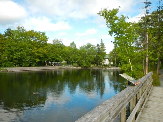 Waste Weir and Holding Pond Marker image. Click for full size.