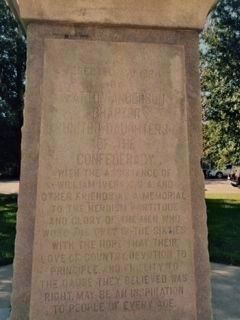 Putnam County Confederate Memorial (rear) image. Click for full size.