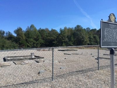 Closeup of cemetery area. image. Click for full size.