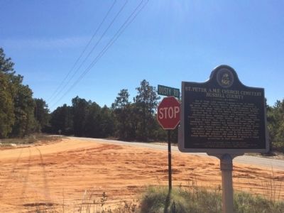 Wide view of marker looking east on CR 22.. Click for full size. Wide view of marker looking east on CR 22. image. Click for full size.