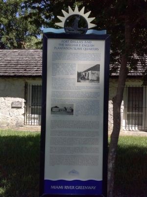 Fort Dallas and the William F. English Plantation Slave Quarters Marker image. Click for full size.