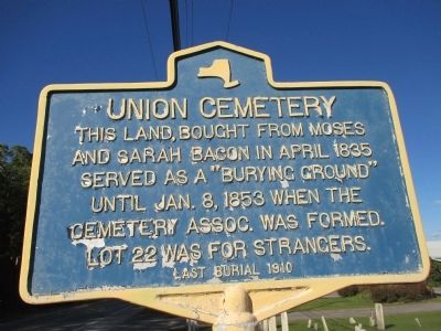 Union Cemetery Marker image. Click for full size.