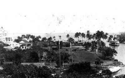 Fort Dallas grounds at the mouth of the Miami River image. Click for full size.