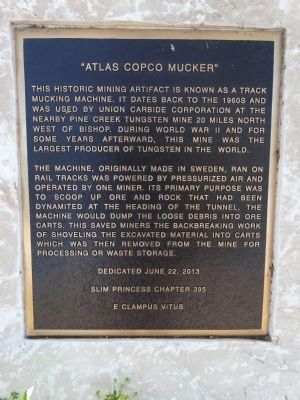 Atlas Copco Mucker Marker. Click for full size. Atlas Copco Mucker Marker image. Click for full size.