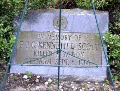 P.F.C. Kenneth L. Scott Memorial Marker image. Click for full size.