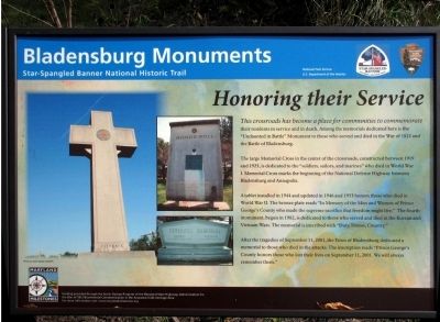 Bladensburg Monuments Marker. Click for full size. Bladensburg Monuments Marker image. Click for full size.