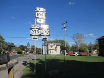 Crossroads Marker - Eastward. Click for full size. Crossroads Marker - Eastward image. Click for full size.