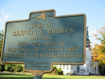 Home of Sanford E. Church Marker image. Click for full size.