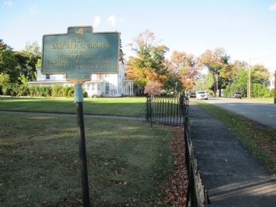 Home of Sanford E. Church Marker - Northward image. Click for full size.