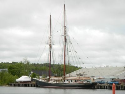 <i>Bluenose II</i> at Lunenburg. Click for full size. <i>Bluenose II</i> at Lunenburg image. Click for full size.