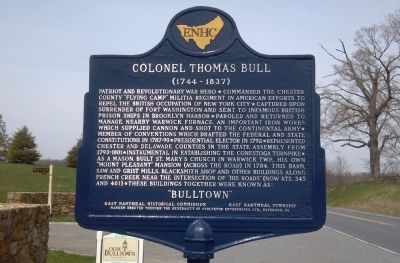 Colonel Thomas Bull Marker. Click for full size. Colonel Thomas Bull Marker image. Click for full size.