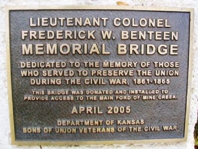 Lieutenant Colonel Frederick W. Benteen Memorial Bridge Marker image. Click for full size.