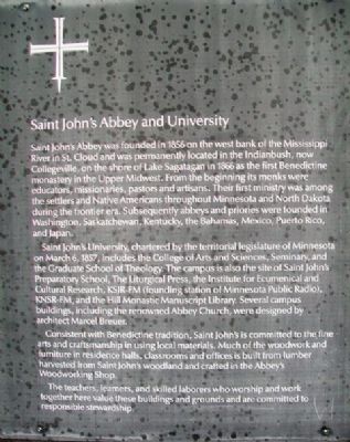 Saint John's Abbey and University Marker image. Click for full size.