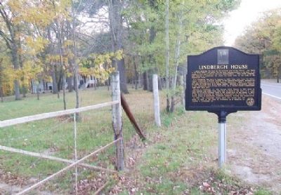 Lindbergh House and Marker. Click for full size. Lindbergh House and Marker image. Click for full size.