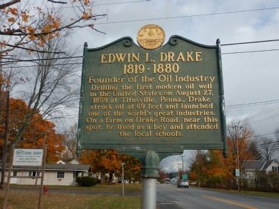 Edwin L. Drake Marker image. Click for full size.