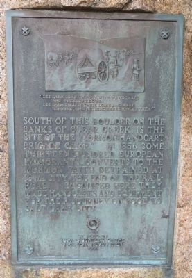 Mormon Handcart Brigade Camp Marker image. Click for full size.