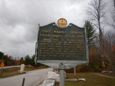 First Marble Quarry Marker image. Click for full size.