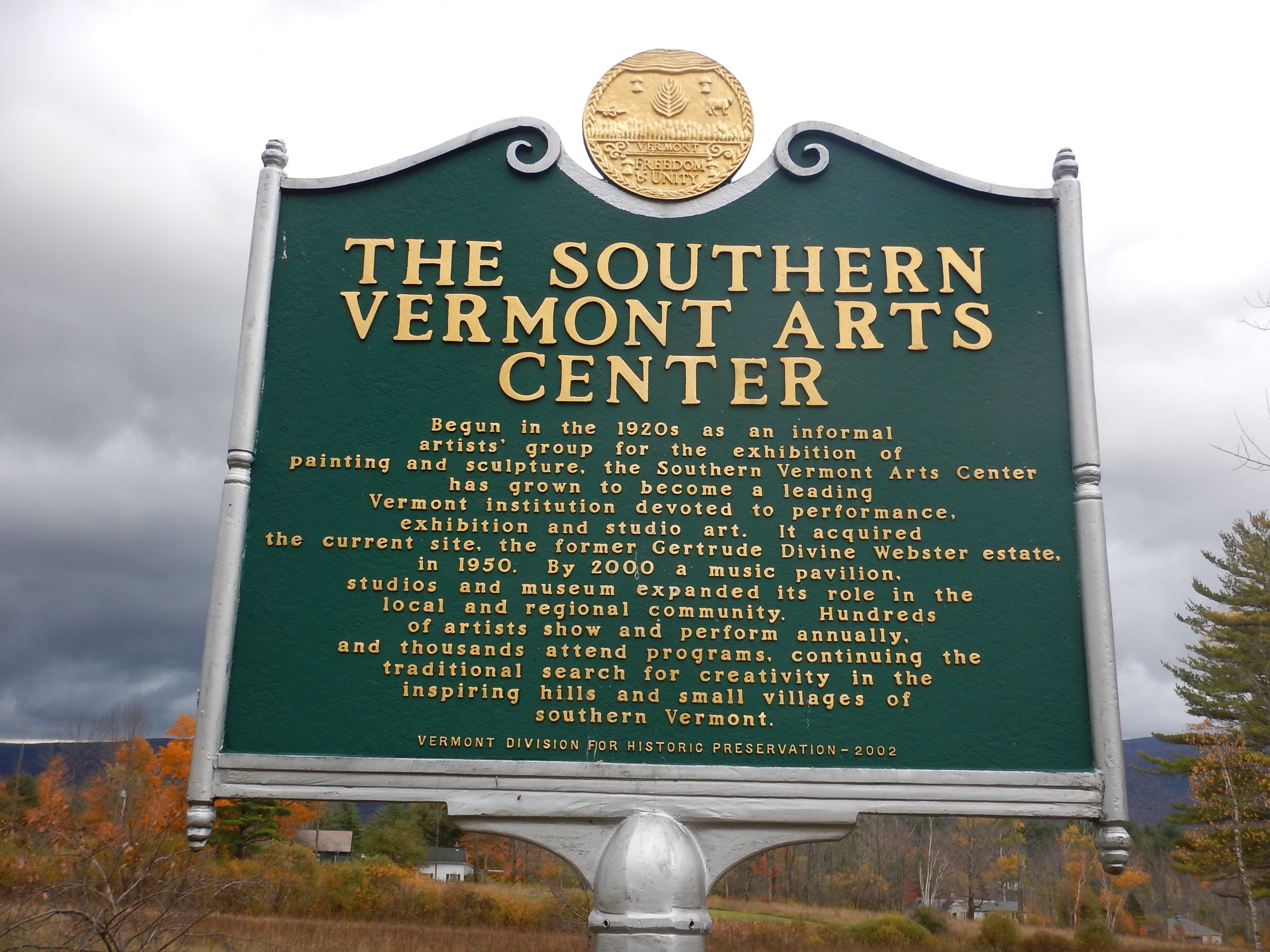 The Southern Vermont Arts Center Marker