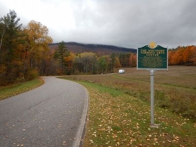 Wideview of The Southern Vermont Arts Center Marker. Click for full size. Wideview of The Southern Vermont Arts Center Marker image. Click for full size.