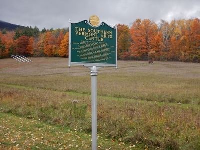 Wideview of The Southern Vermont Arts Center Marker image. Click for full size.
