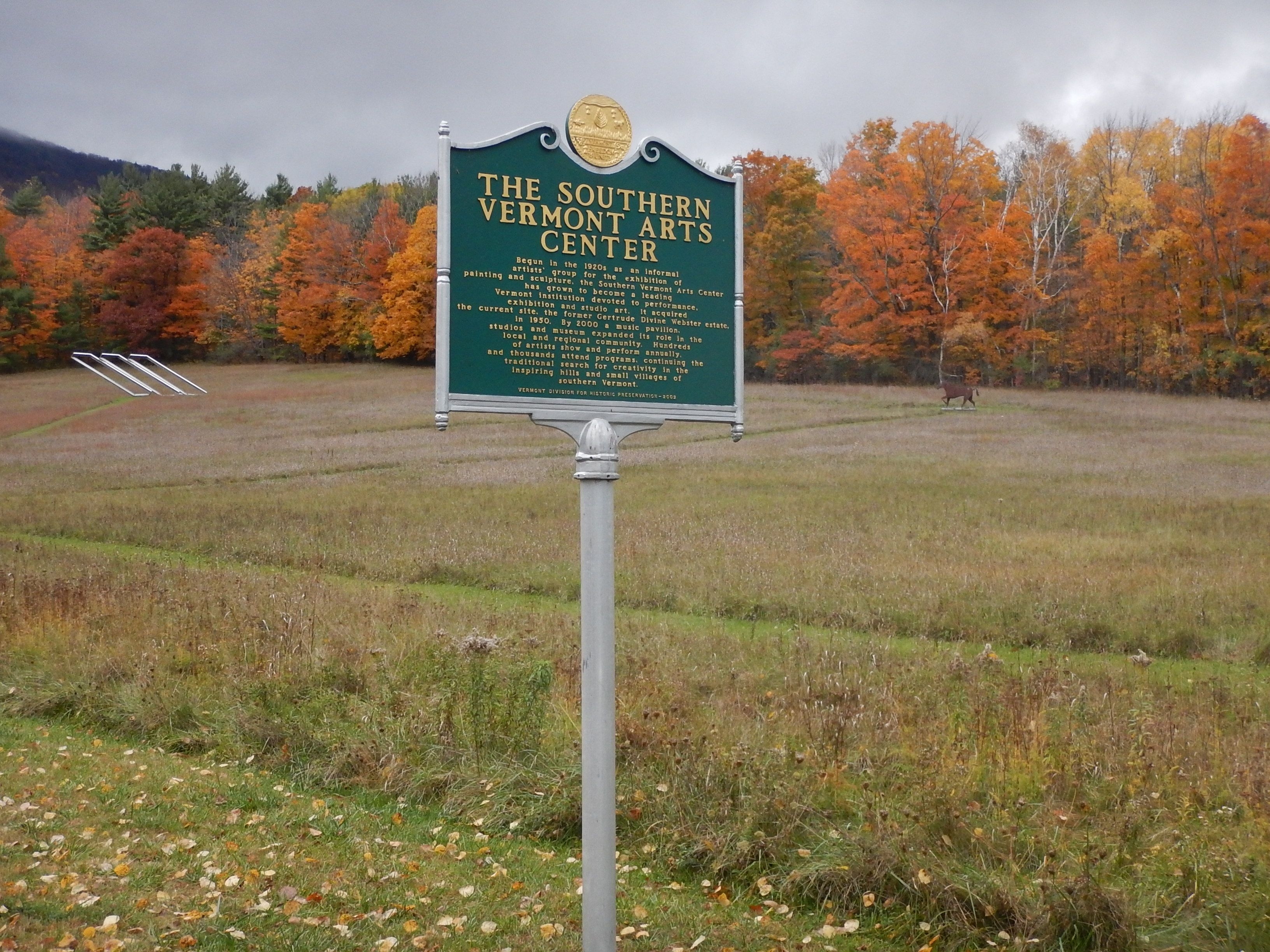 Wideview of The Southern Vermont Arts Center Marker
