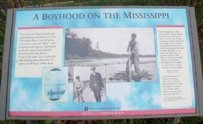 A Boyhood on the Mississippi Marker image. Click for full size.