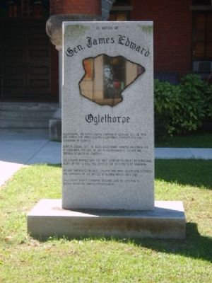 Gen. James Edward Oglethorpe Marker. Click for full size. Gen. James Edward Oglethorpe Marker image. Click for full size.
