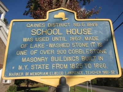 Gaines District No.5 1849 School House Marker image. Click for full size.