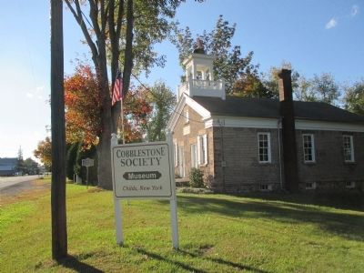 Gaines District No.5 1849 School House and Marker - Westward image. Click for full size.