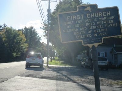 First Church Marker - Westward image. Click for full size.