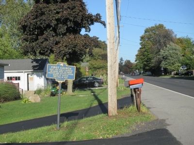 First Church Marker - Eastward image. Click for full size.