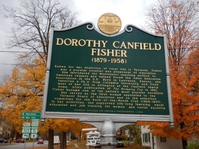 Dorothy Canfield Fisher Marker. Click for full size. Dorothy Canfield Fisher Marker image. Click for full size.