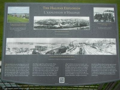 The Halifax Explosion / Lexplosion dHalifax Marker image. Click for full size.
