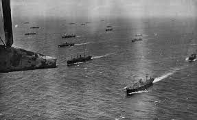 A convoy at sea image. Click for full size.