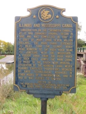 Illinois and Mississippi Canal Marker image. Click for full size.