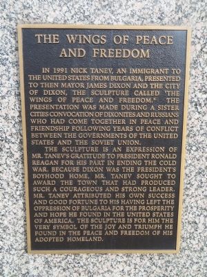The Wings of Peace and Freedom Marker image. Click for full size.