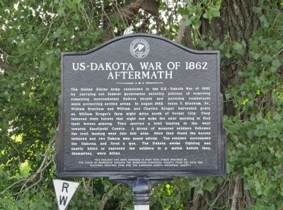 US-Dakota War of 1862 Aftermath Marker image. Click for full size.