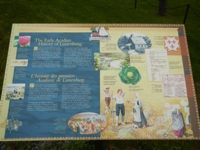 The Early Acadian History of Lunenburg Marker image. Click for full size.