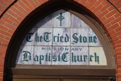 Tried Stone Baptist Church Entrance Window image. Click for full size.