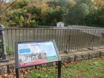 Fire Power Marker-Lake Roland in the background at the dam image. Click for full size.
