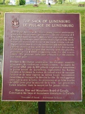 The Sack of Lunenburg Marker. Click for full size. The Sack of Lunenburg Marker image. Click for full size.